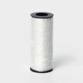 Нить крученая, 2-х прядная, ПП, d=1.3 мм, 50 м, белая