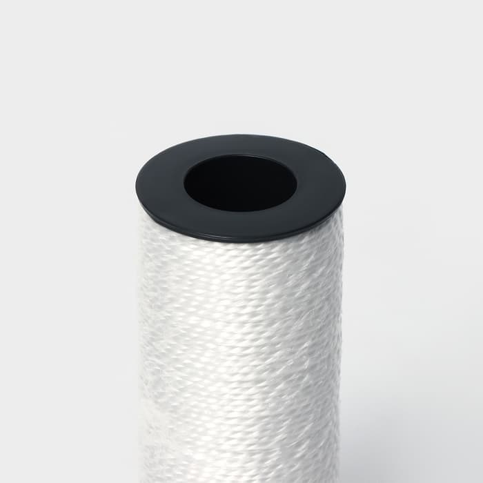 Нить крученая, 2-х прядная, ПП, d=1.3 мм, 50 м, белая