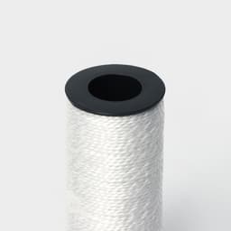 Нить крученая, 2-х прядная, ПП, d=1.3 мм, 50 м, белая