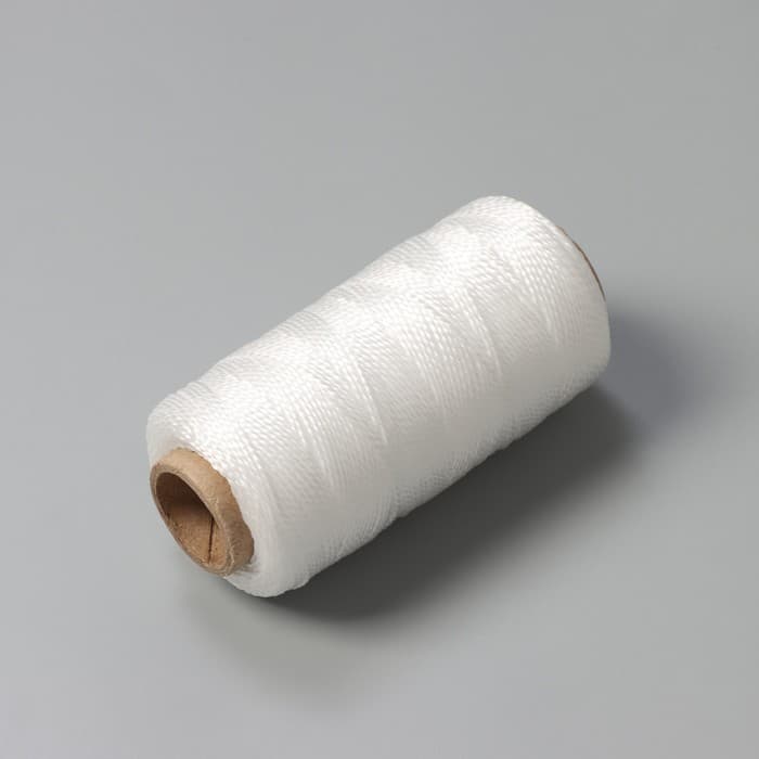 Нить крученая Доляна, 2-х прядная, ПП, d=1.3 мм, 200 м, белая