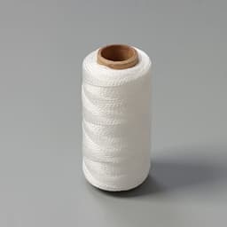 Нить крученая Доляна, 2-х прядная, ПП, d=1.3 мм, 200 м, белая