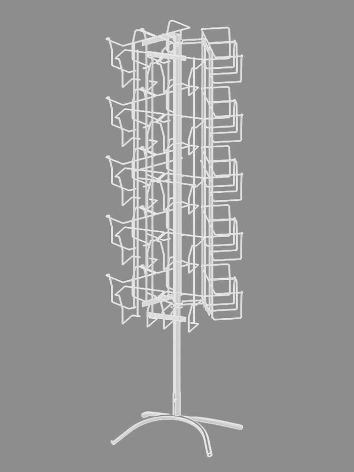 Стойка вращающаяся для колготок, напольная, 30 карманов, 61.8×53.8×180.5 см, цвет белый