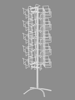Стойка вращающаяся для колготок, напольная, 30 карманов, 61.8×53.8×180.5 см, цвет белый