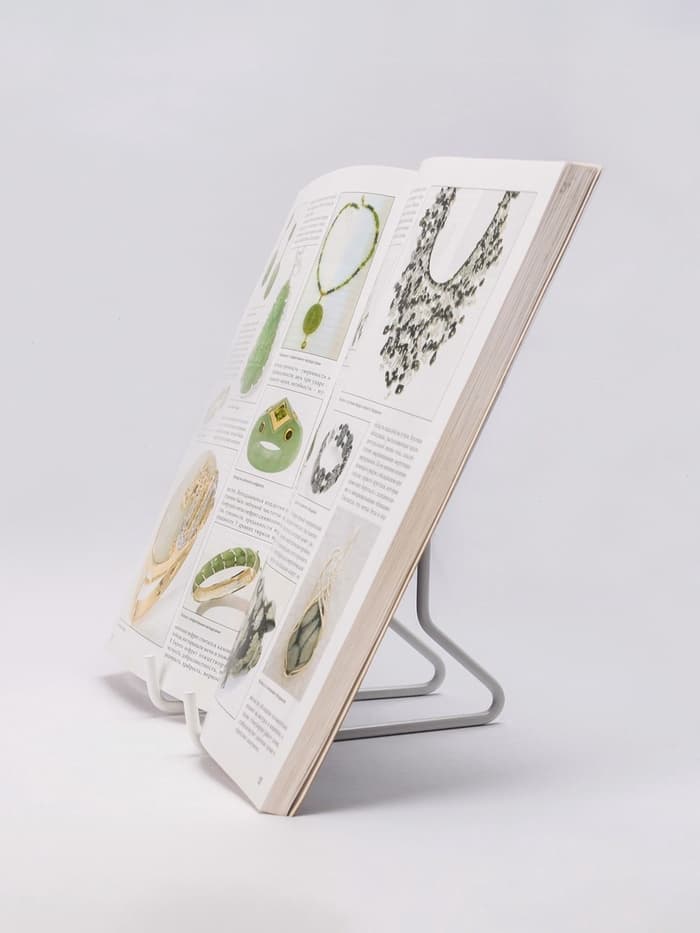 Подставка для книг, 7.5×14×15.5 см, белая