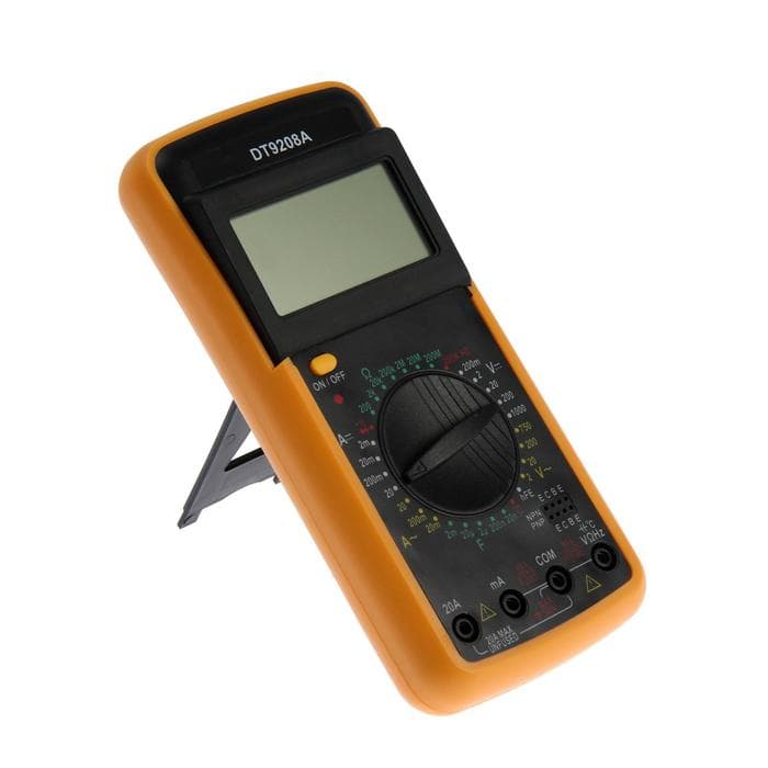 Мультиметр ТУНДРА DT-9208 А, ACV/DCV, ACA/DCA, 200-200MΩ, 20nF-200mF, 40-400 °C, 200 kHz