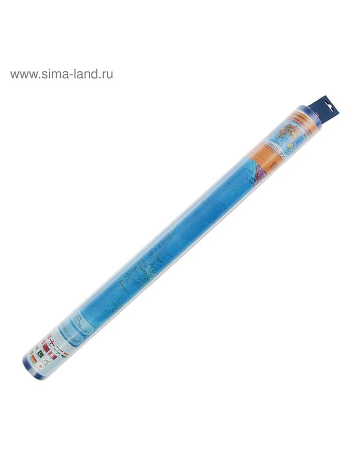 Карта мира политическая, 117×80 см, 1:28 млн, интерактивная, ламинированная