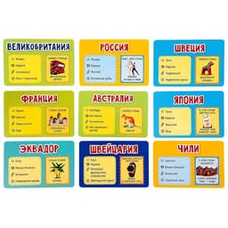 Карточная игра ГЕОДОМ «Флагомания», 54 карточки