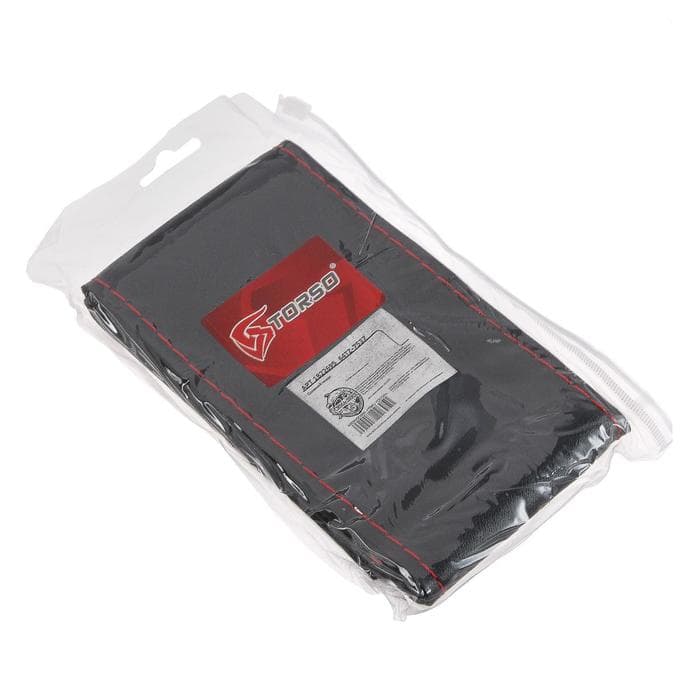 Оплетка на руль TORSO, 38 см, искусственная кожа, красный