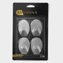 Крючки самоклеящиеся SAVANNA «Овал», 4 шт., металл, 5×3.3×1.5 см, хромированные