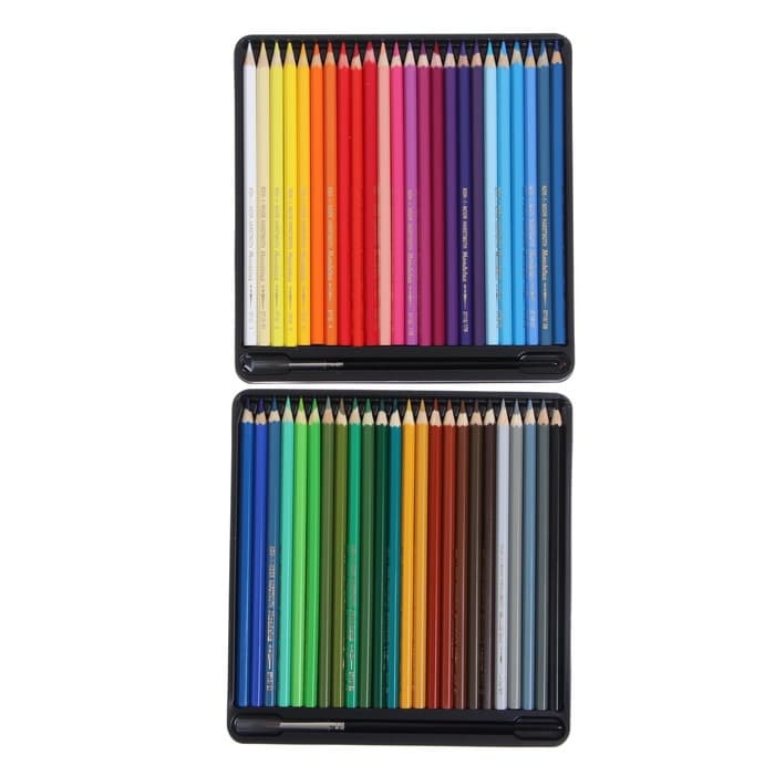 Карандаши цветные акварельные набор 48 цветов Koh-I-Noor Mondeluz 3713 + точилка + кисть 2 шт.