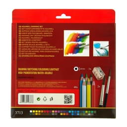 Карандаши цветные акварельные набор 48 цветов Koh-I-Noor Mondeluz 3713 + точилка + кисть 2 шт.