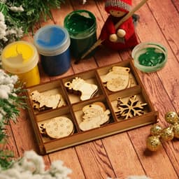 Набор заготовок для творчества «Ёлочные игрушки», 6 видов, 18 шт., размер 4×4 см