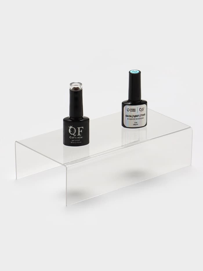 Подставка ступенька одинарная 20×10×5 см, оргстекло 2 мм