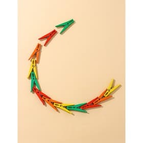 Прищепки бельевые «Пингвин», 8 см, 12 шт., цвет МИКС