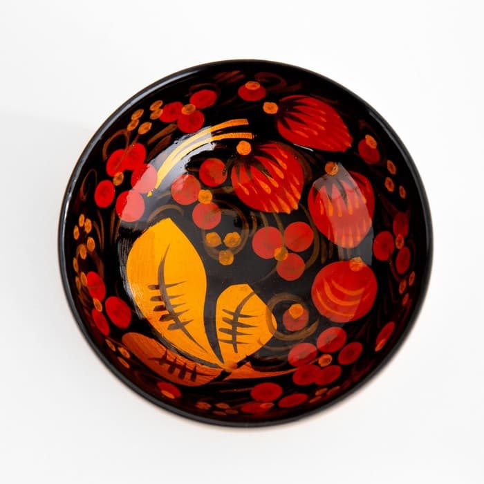 Розетка дерево хохлома, 10×4 см