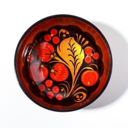 Розетка дерево хохлома, 10×4 см