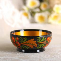 Розетка дерево хохлома, 10×4 см