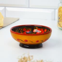 Розетка дерево хохлома, 10×4 см