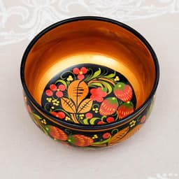 Чашка деревянная хохлома «Ягодка», 15×7 см