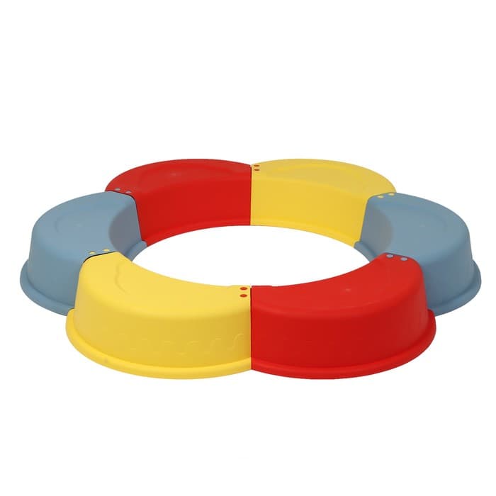 Песочница детская пластиковая, без крышки, 147×147×18 см, МИКС, «Ромашка»