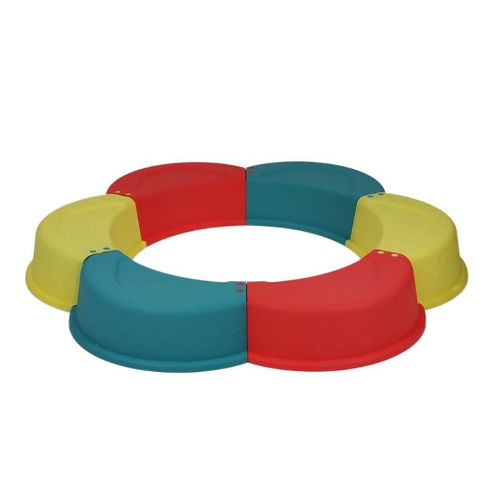 Песочница детская пластиковая, без крышки, 147×147×18 см, МИКС, «Ромашка»