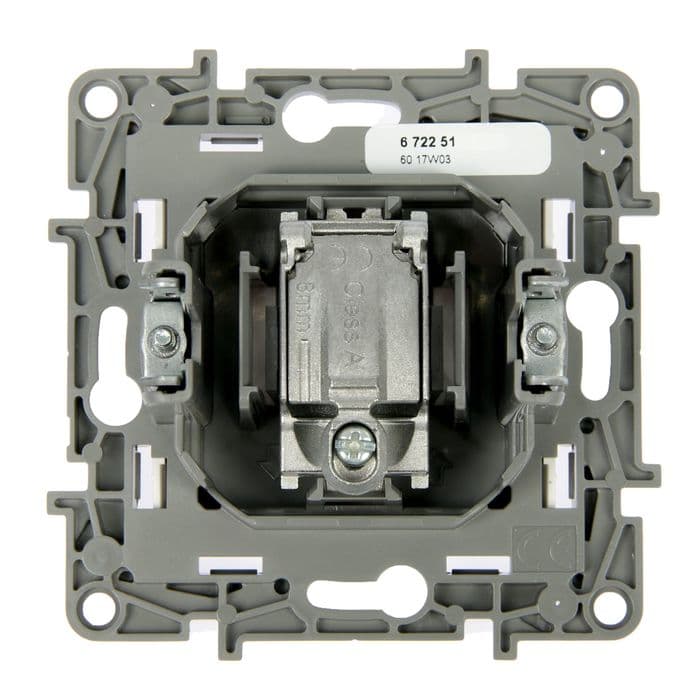 Розетка телевизионная Legrand Etika, скрытая, одноместная, 2 дБ, тип «звезда», белая, 672251