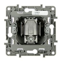 Розетка телевизионная Legrand Etika, скрытая, одноместная, 2 дБ, тип «звезда», белая, 672251