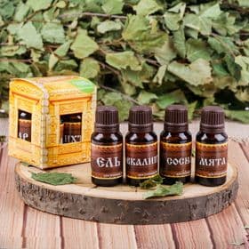 Набор эфирных масел, 4 шт. «Хорошо попариться» 15 мл