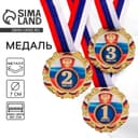 Медаль призовая «2 место» золотая 006, d=7 см, с лентой