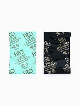 Крем-краска стойкая для бровей и ресниц Fito color, черный 1.0, 2×2 мл