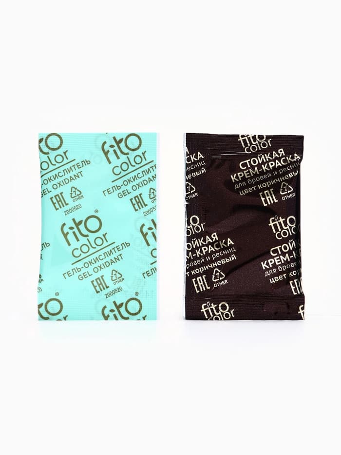 Крем-краска стойкая для бровей и ресниц Fito color, коричневый 3.0, 2×2 мл