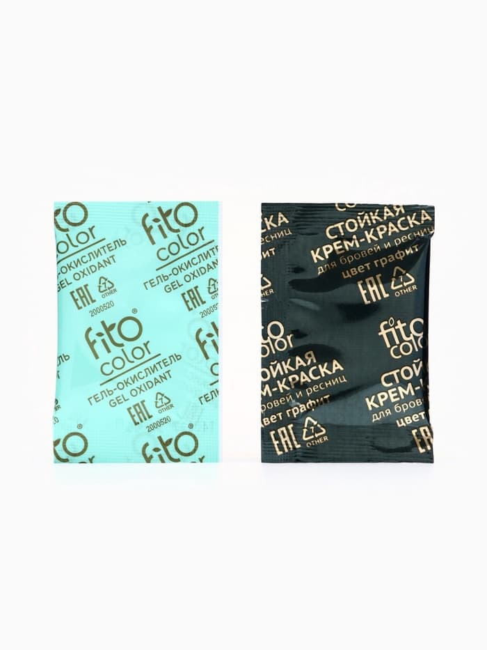 Крем-краска стойкая для бровей и ресниц Fito color, графит 2.0, 2×2 мл