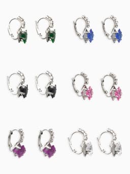 Серьги со стразами «Ромб», вечеринка, цвет МИКС