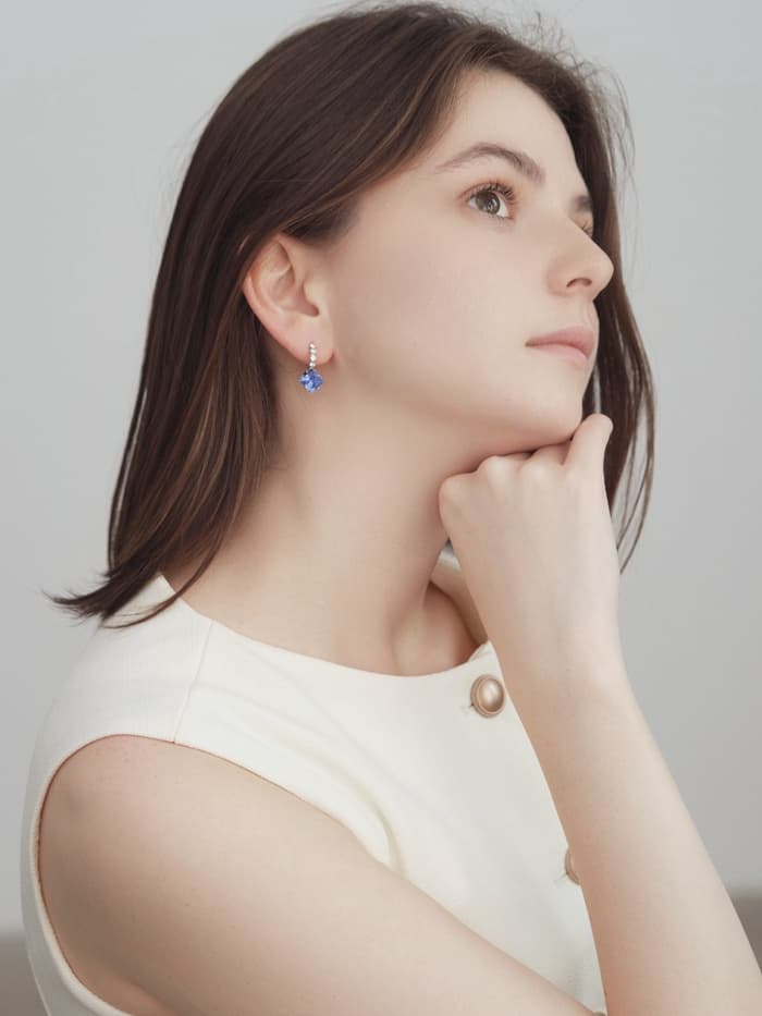 Серьги со стразами «Ромб», вечеринка, цвет МИКС