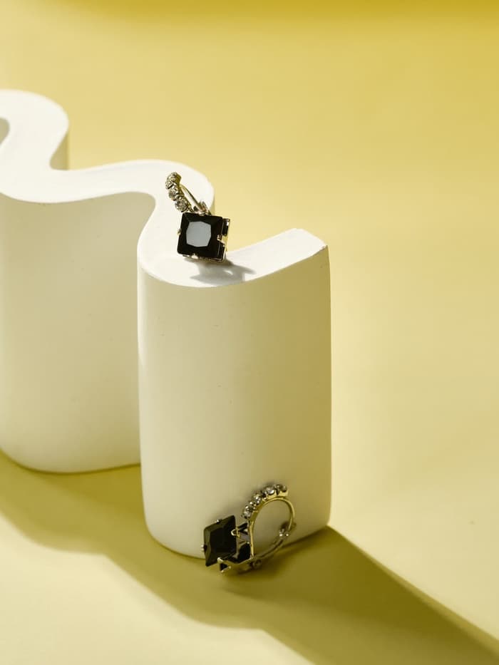 Серьги со стразами «Ромб», вечеринка, цвет МИКС