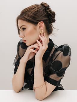 Серьги металл «Круги переплетение», цвет золото