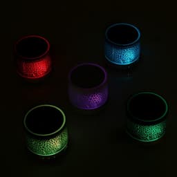 Портативная колонка Luazon LAB-04, с подсветкой, Bluetooth, USB, microSD, microUSB, МИКС