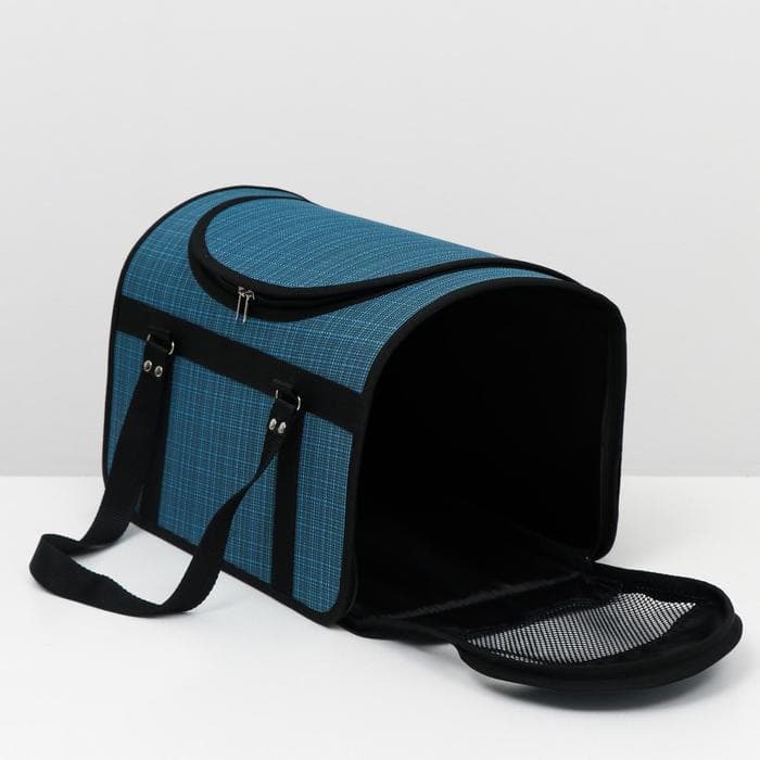Сумка - переноска для животных, 40×25×27 см, с люком, цвет МИКС