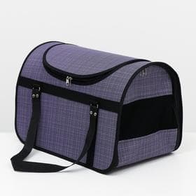Сумка - переноска для животных, 46×28.5×29 см, с люком, цвет МИКС