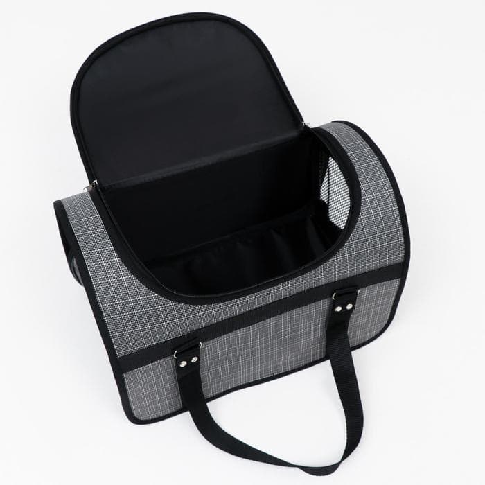 Сумка - переноска для животных, 46×28.5×29 см, с люком, цвет МИКС