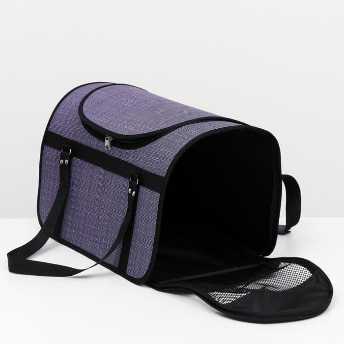 Сумка - переноска для животных, 46×28.5×29 см, с люком, цвет МИКС