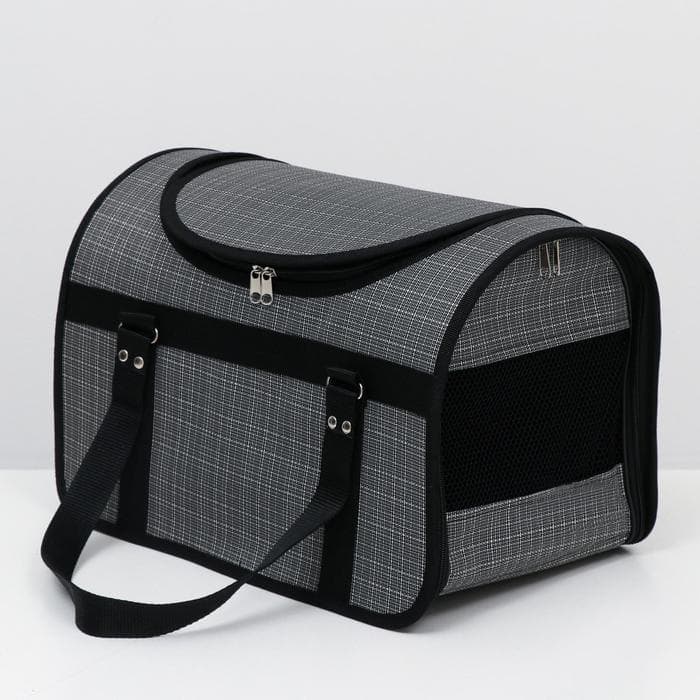 Сумка - переноска для животных, 46×28.5×29 см, с люком, цвет МИКС