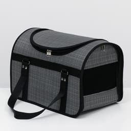 Сумка - переноска для животных, 46×28.5×29 см, с люком, цвет МИКС