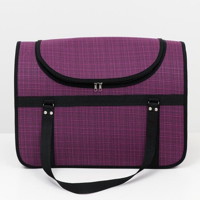 Сумка - переноска для животных, 49×30×35 см, с люком, цвет МИКС