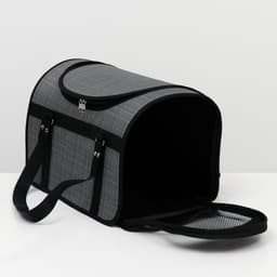 Сумка - переноска для животных, 49×30×35 см, с люком, цвет МИКС