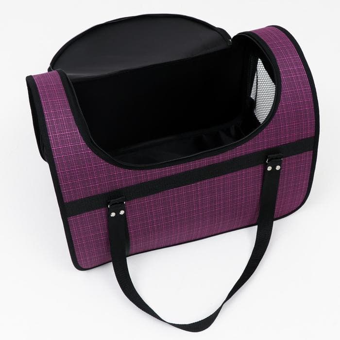 Сумка - переноска для животных, 49×30×35 см, с люком, цвет МИКС