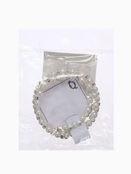 Браслет-пружинка «Жемчужинка», 3 ряда, шахматы, белый, d=6.5 см