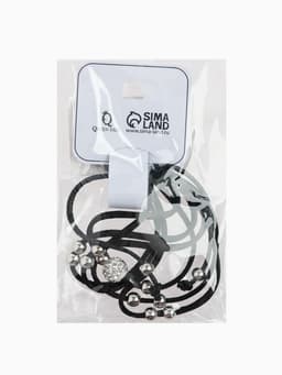 Браслет кожа «Шамбала» 5 нитей, замша, чёрный, d=8 см