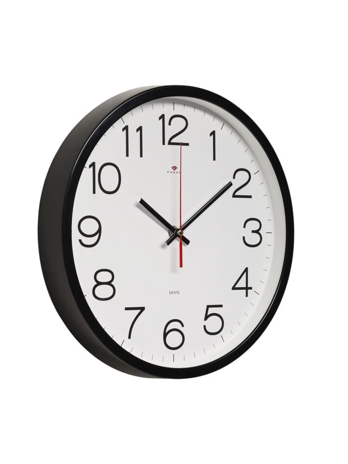 Часы настенные, интерьерные «Рубин», 30 см, черные