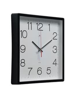 Часы настенные, интерьерные, бесшумные, 30×30 см, черные